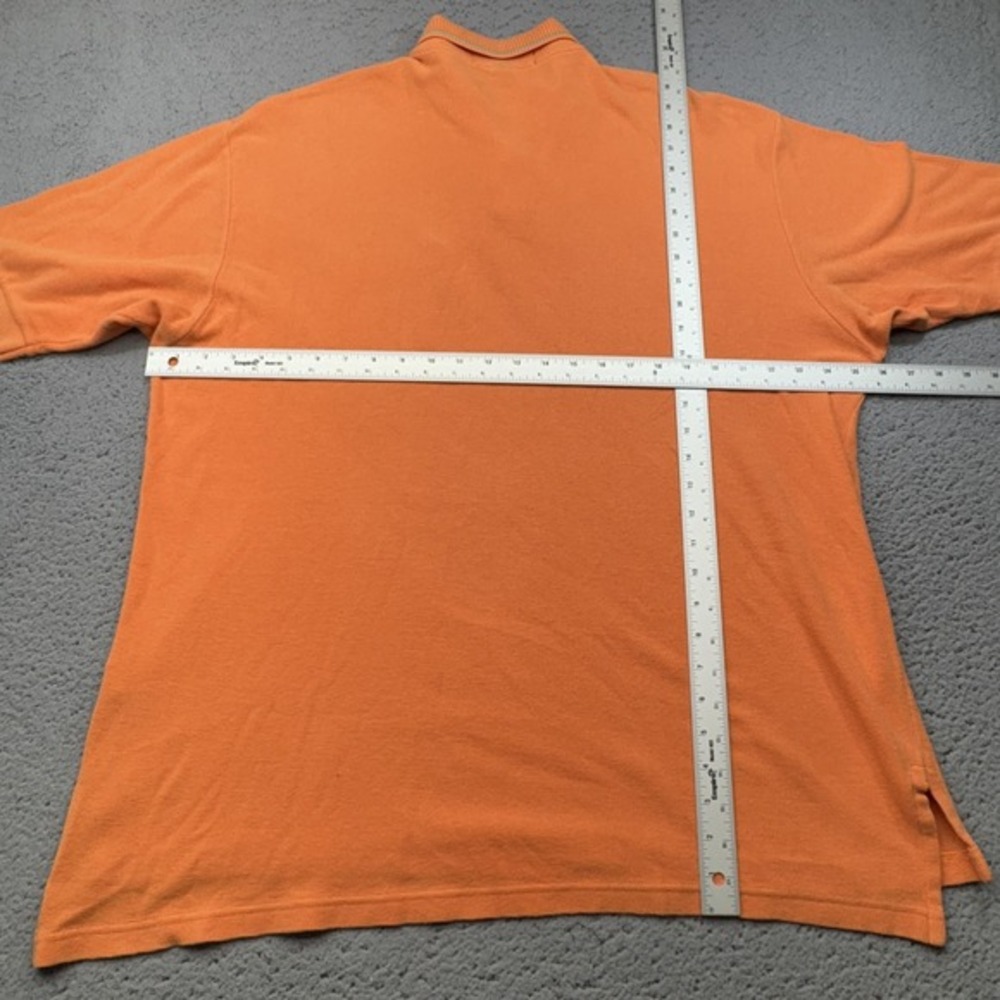 Ralph Lauren Polo Shirt XXL Orange Pocket Sport Cuffed Tipped Collar USA Flag - Picture 7 of 12